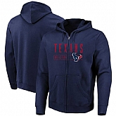 Men's Houston Texans Majestic Hyper Stack Full Zip Hoodie Navy,baseball caps,new era cap wholesale,wholesale hats